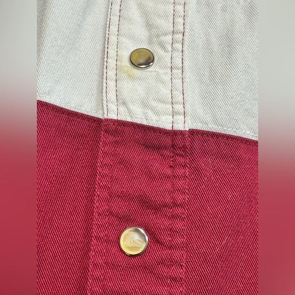 Wrangler Men’s American Flag Brushpopper Shirt Size Large Pearl Snap Cotton - Picture 6 of 9